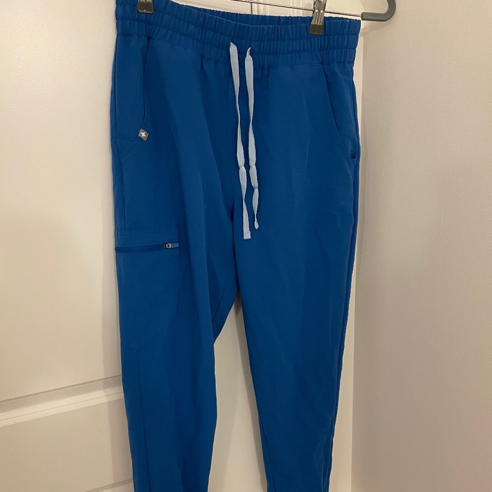 Women's FIGS Royal Blue Zamora - High Waisted Scrub Pants - S / Royal Blue